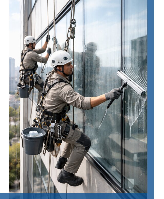 Мойка окон альпинистами в Балашове от 4576 р. | ВЫСОТНИК-Бла