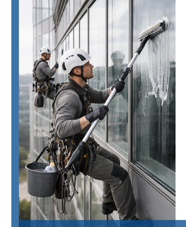 Высотная мойка сплошного остекления с выездом в Балашове