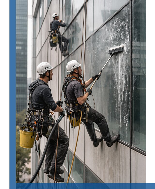 Профессиональная высотная мойка фасадов зданий в Балашове