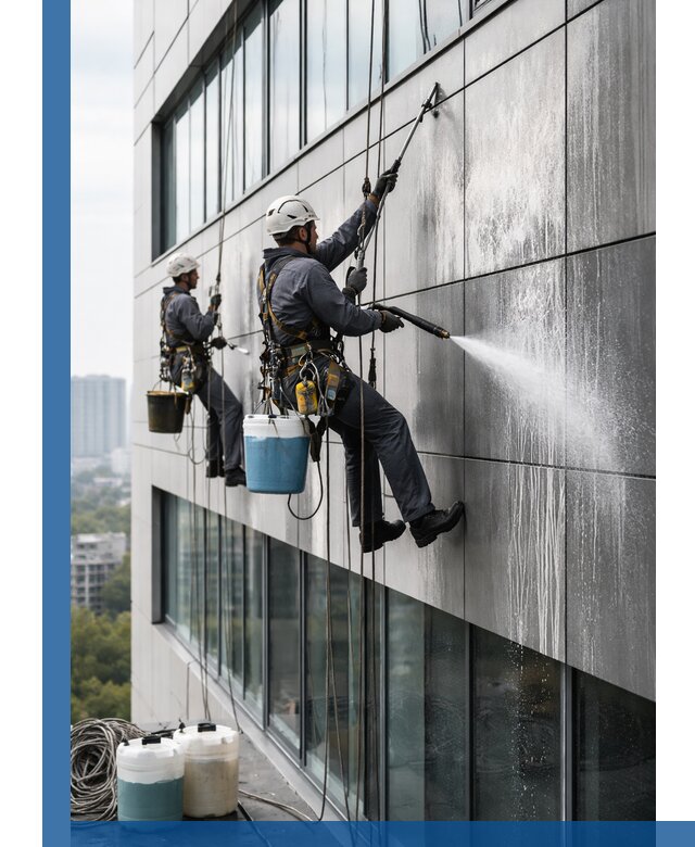 Профессиональная мойка вентилируемых фасадов в Балашове