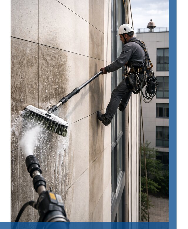 Мойка фасада из керамогранита в Балашове от 305 р. | ВЫСОТНИК-Бла