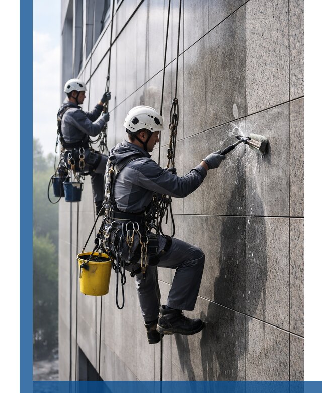 Профессиональная мойка фасада из керамогранита в Балашове