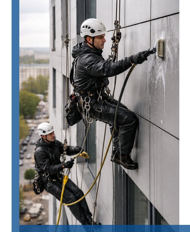 Профессиональная мойка фасада из композита в Балашове