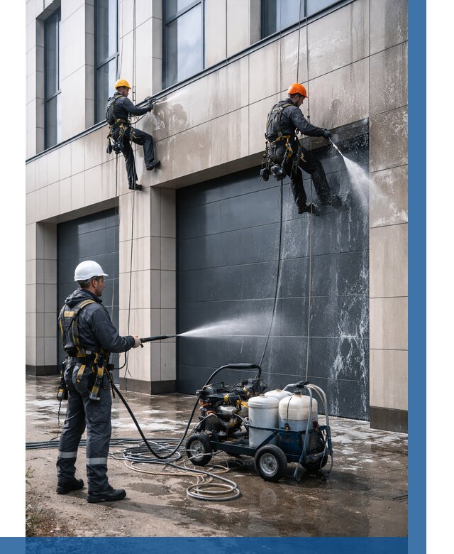 Послестроительная мойка фасада в Балашове от 305 р. | ВЫСОТНИК-Бла