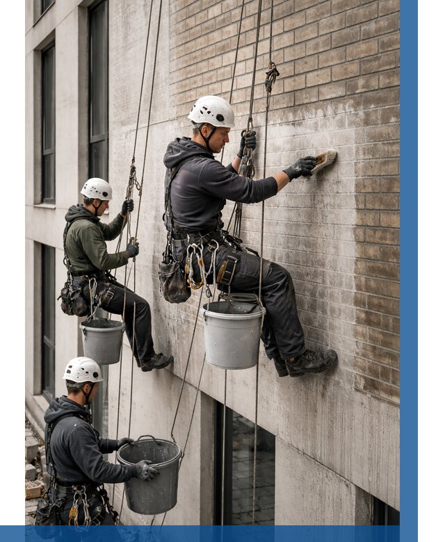 Удаление высолов с фасада в Балашове от 254 р. | ВЫСОТНИК-Бла