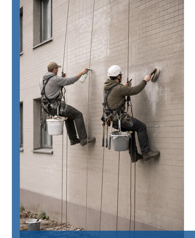 Удаление высолов с фасада зданий в Балашове без повреждений и следов