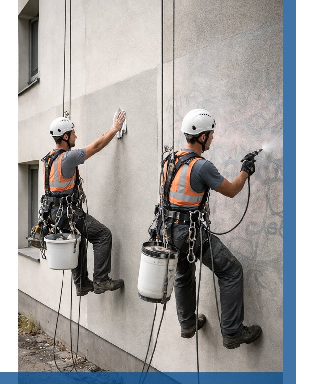 Антиграффити покрытие фасада в Балашове от 610 р. | ВЫСОТНИК-Бла