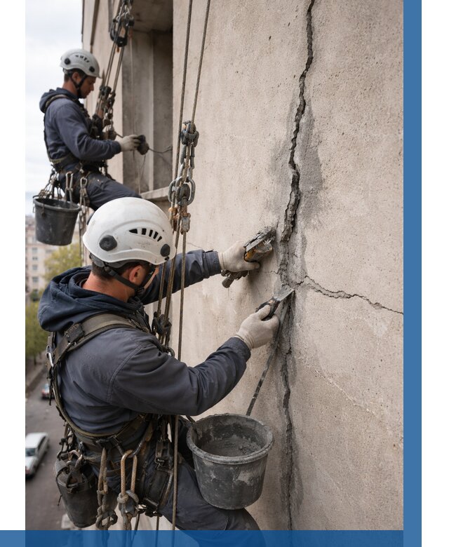 Заделка трещин на фасаде в Балашове от 915 р. | ВЫСОТНИК-Бла