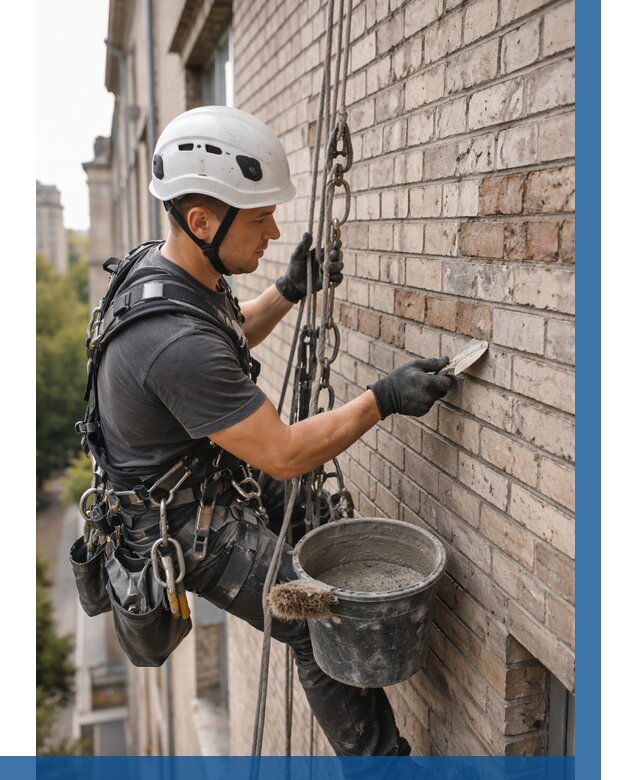 Ремонт кирпичной кладки фасада в Балашове от 1830 р. | ВЫСОТНИК-Бла