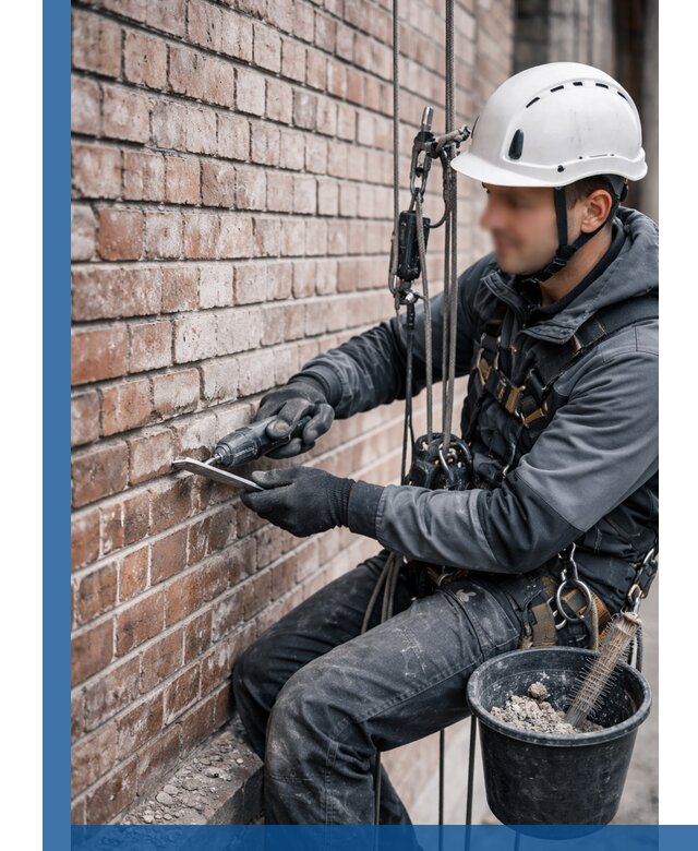 Расшивка кирпичных швов фасадов и стен, ремонт в Балашове