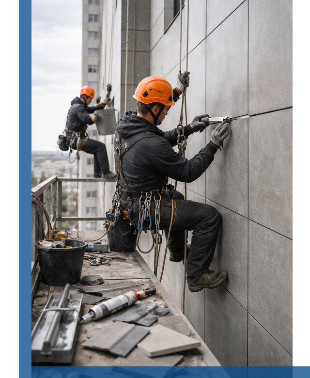 Профессиональный ремонт фасада из керамогранита в Балашове