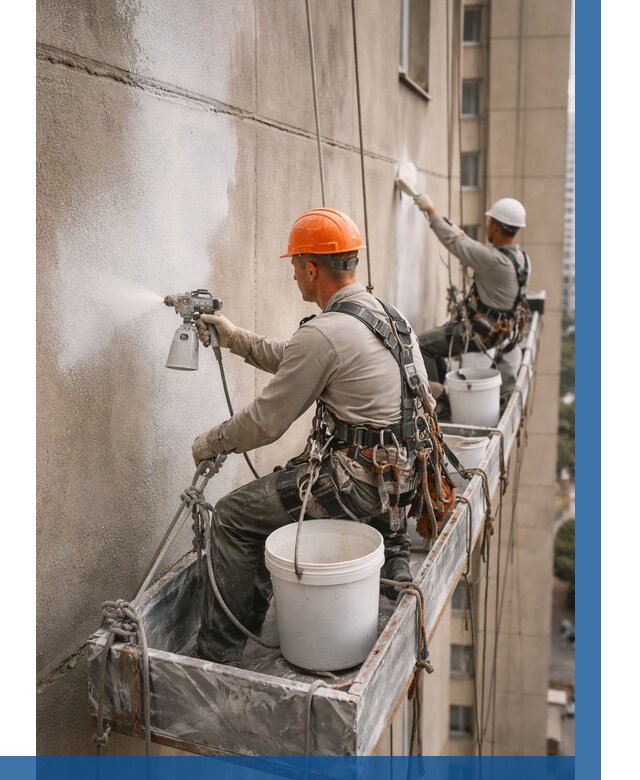 Грунтовка фасада на высоте в Балашове от 122 р. | ВЫСОТНИК-Бла