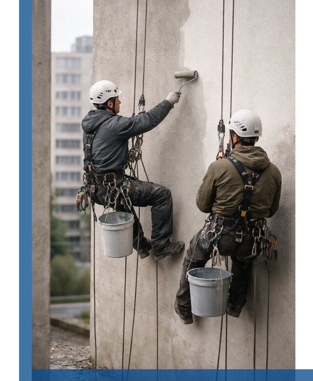 Покраска фасадов высотными альпинистами в Балашове с гарантией