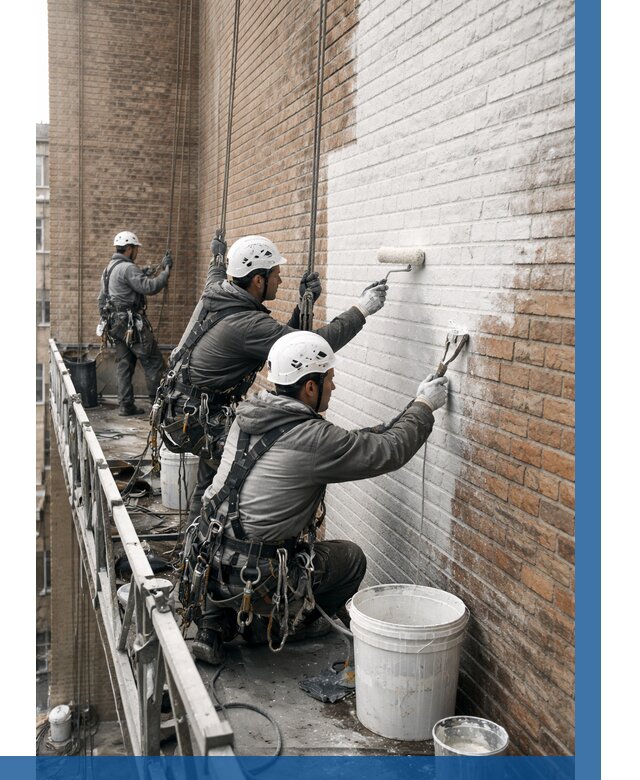 Покраска кирпичного фасада в Балашове от 356 р. | ВЫСОТНИК-Бла