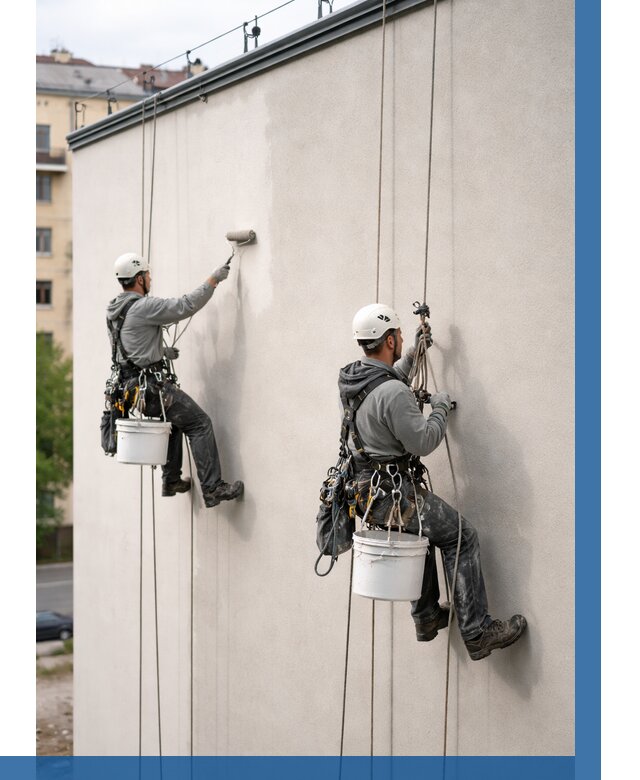 Покраска оштукатуренного фасада в Балашове от 325 р. | ВЫСОТНИК-Бла