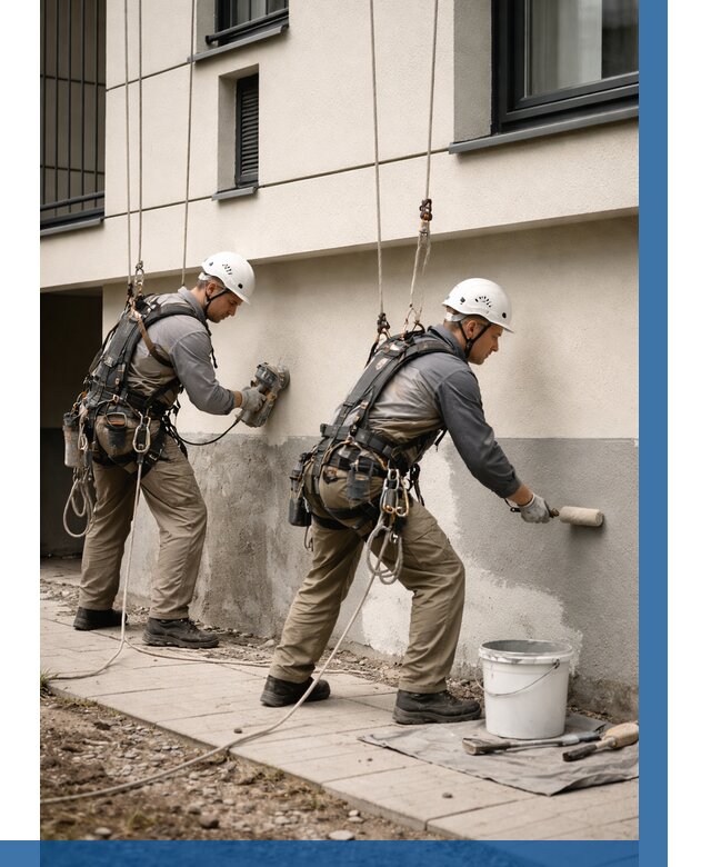 Окраска цоколя здания в Балашове от 458 р. под ключ | ВЫСОТНИК-Бла