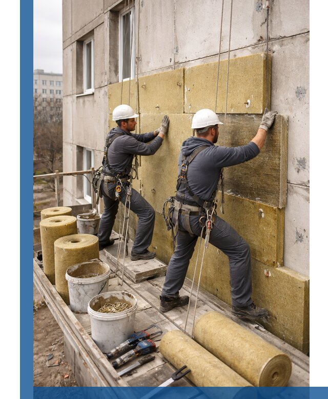 Утепление фасада минватой в Балашове под ключ с гарантией