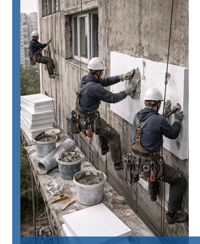 Утепление фасада пенополистиролом в Балашове под ключ