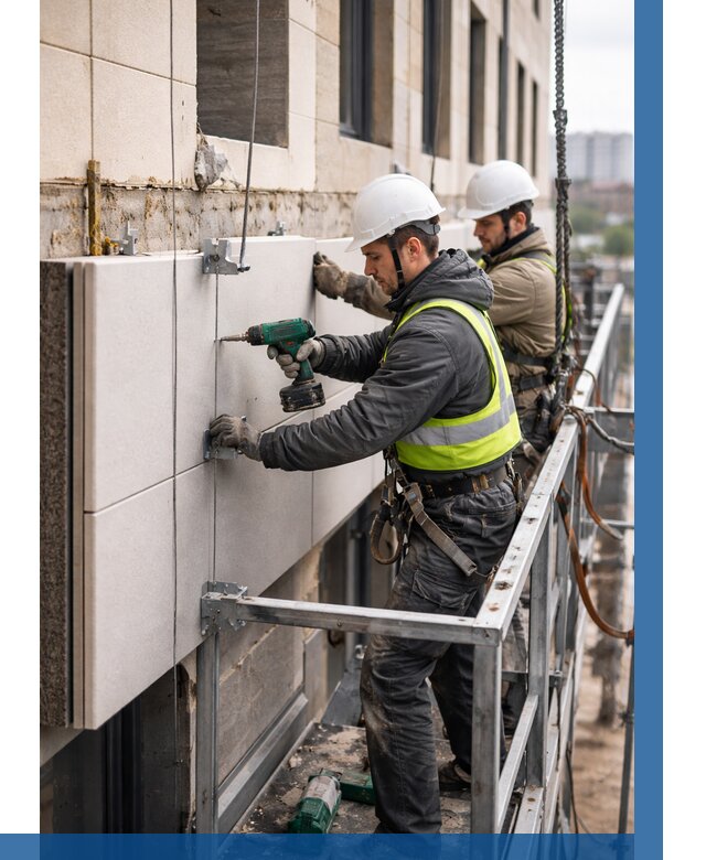 Монтаж фасадных термопанелей в Балашове от 1525 р. | ВЫСОТНИК-Бла