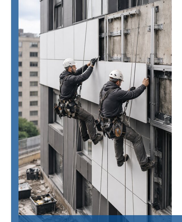 Монтаж композитных панелей фасада в Балашове под ключ