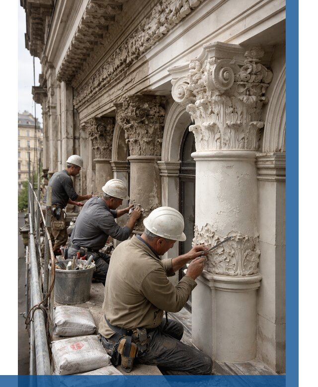 Реставрация фасадной лепнины в Балашове от 2542 р. | ВЫСОТНИК-Бла