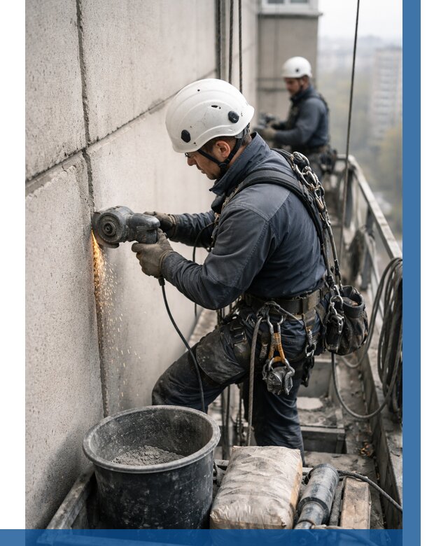 Штробление межпанельных швов в Балашове от 1220 р. | ВЫСОТНИК-Бла