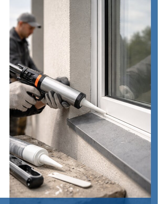Герметизация монтажных швов окон в Балашове от 661 р. | ВЫСОТНИК-Бла
