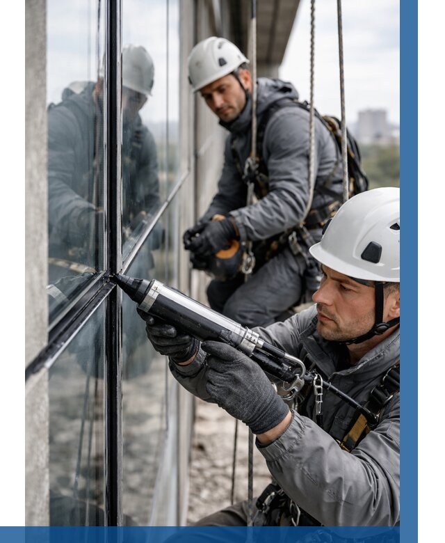 Герметизация витражных швов в Балашове от 661 р. | ВЫСОТНИК-Бла