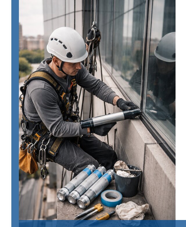 Герметизация стыков витража в Балашове для герметичных фасадов