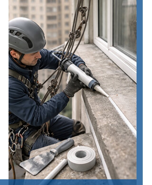 Герметизация балконного козырька в Балашове от 4576 р. | ВЫСОТНИК-Бла