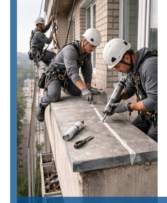 Герметизация балконного козырька в Балашове профессионально