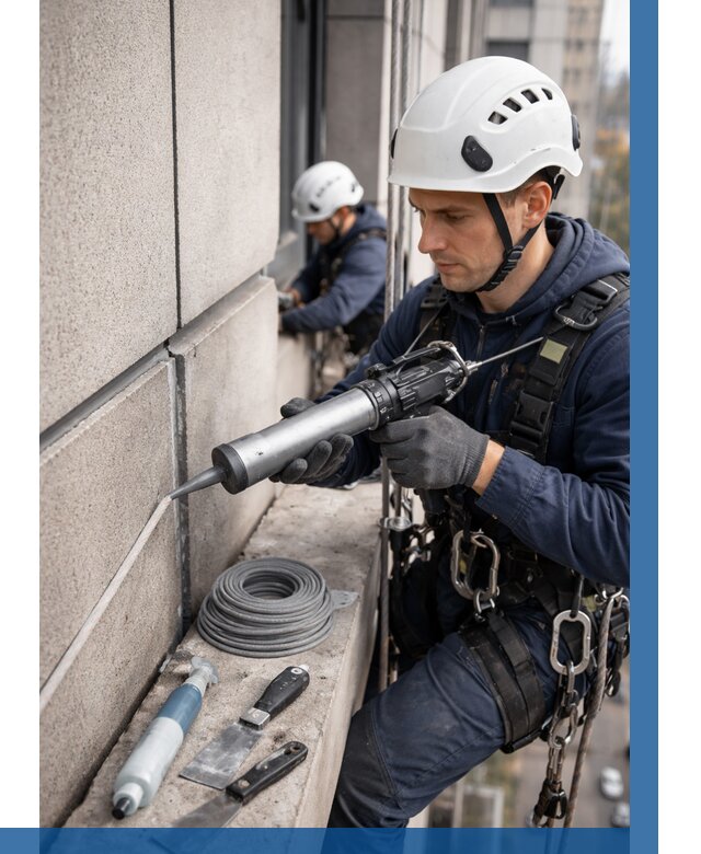 Герметизация деформационных швов фасада в Балашове от 712 | ВЫСОТНИК-Бла