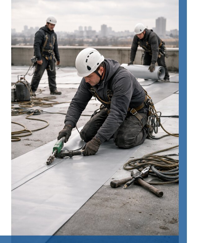 Ремонт мембранной кровли в Балашове от 1830 р./м2 | ВЫСОТНИК-Бла