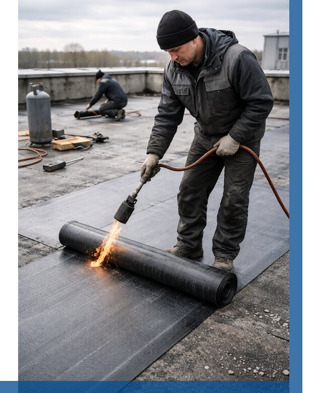 Ремонт наплавляемой кровли в Балашове от 712 р. | ВЫСОТНИК-Бла