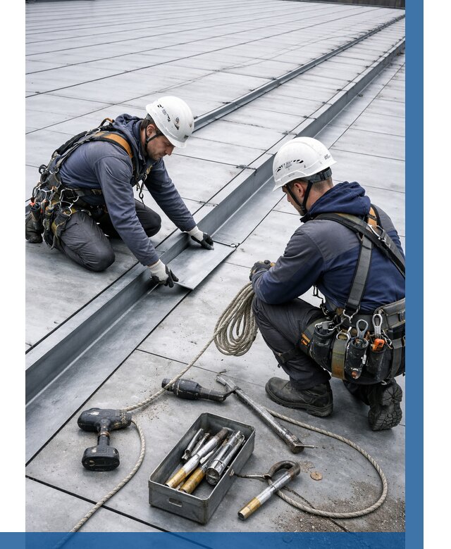 Ремонт фальцевой кровли в Балашове от 712 р. | ВЫСОТНИК-Бла