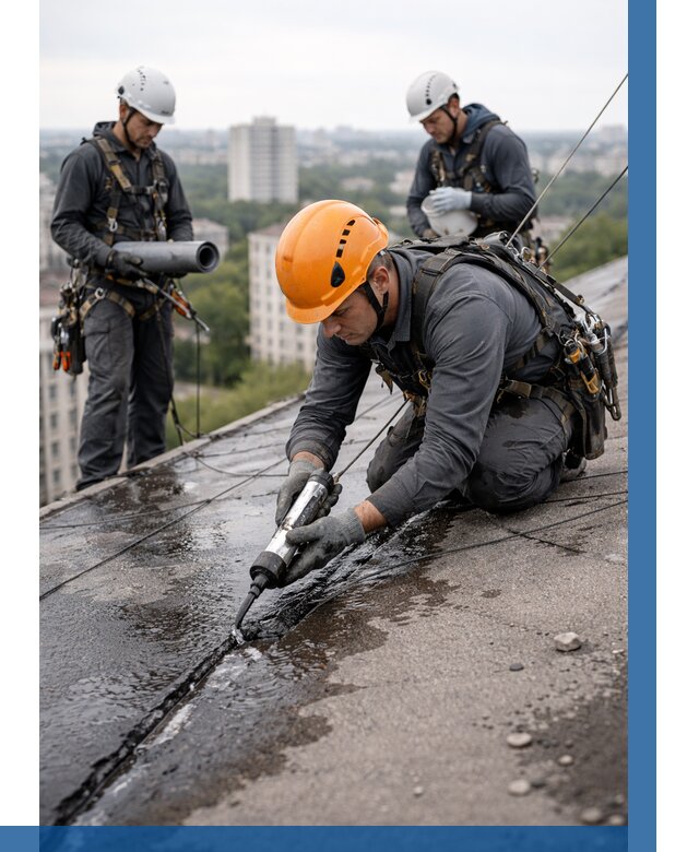 Устранение протечек кровли в Балашове от 12203 р. | ВЫСОТНИК-Бла