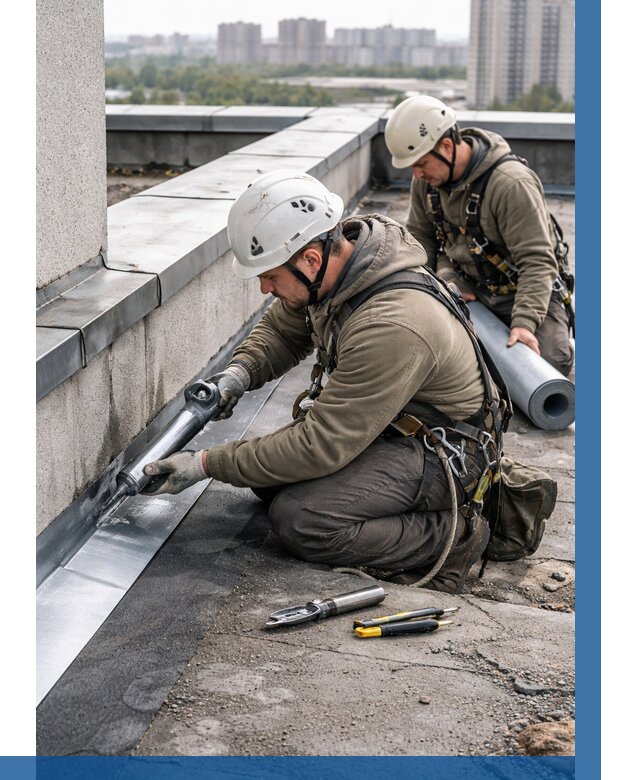 Ремонт кровельных примыканий в Балашове от 1220 р. | ВЫСОТНИК-Бла