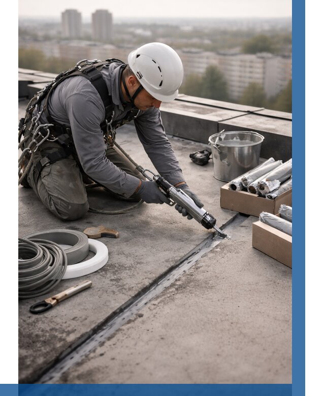 Герметизация швов кровли в Балашове от 458 р./м2 | ВЫСОТНИК-Бла