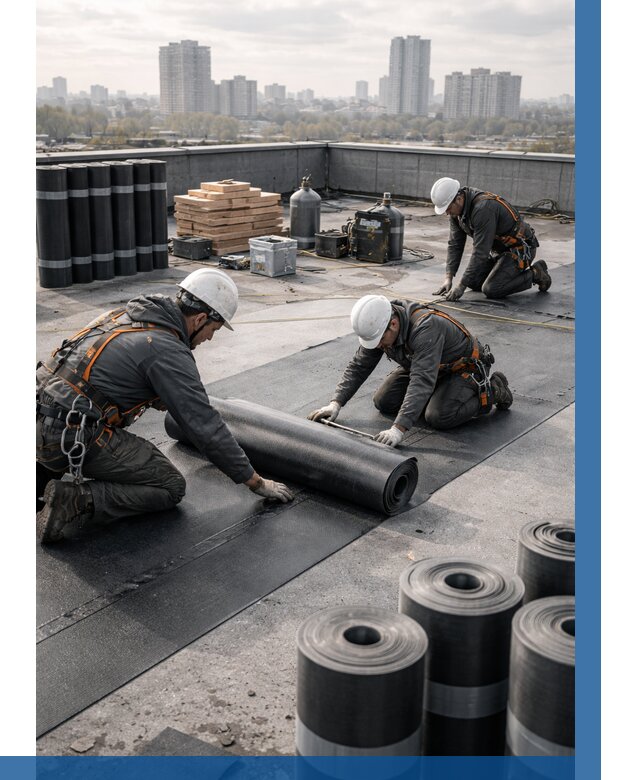 Монтаж мягкой кровли под ключ в Балашове от 458 р. | ВЫСОТНИК-Бла