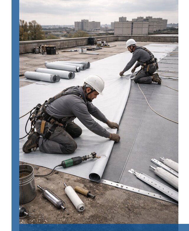 Монтаж мембранной кровли в Балашове для промышленных зданий