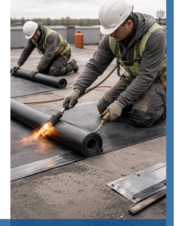 Монтаж наплавляемой кровли в Балашове от 864 р. — ВЫСОТНИК-Бла