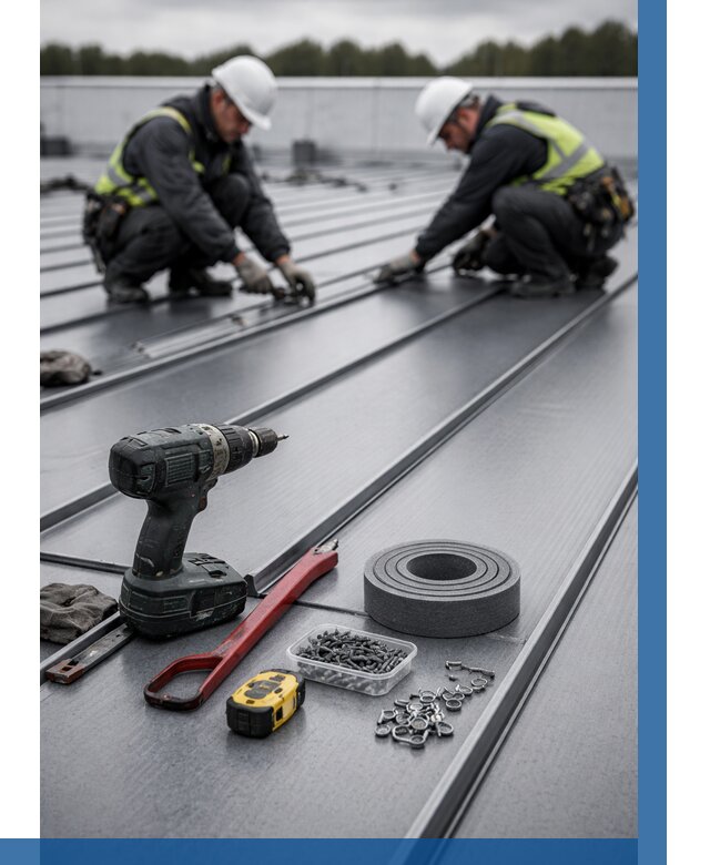 Монтаж фальцевой кровли в Балашове от 1830 р. | ВЫСОТНИК-Бла