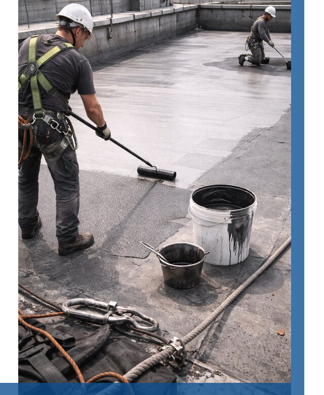 Гидроизоляция кровли жидкой резиной в Балашове от 508 р. | ВЫСОТНИК-Бла