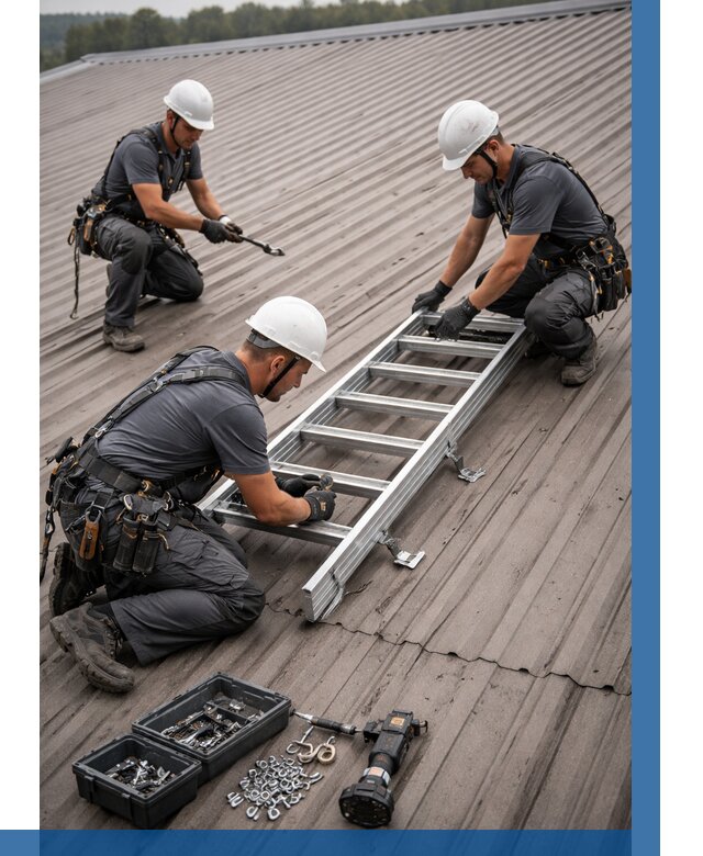 Монтаж кровельной лестницы в Балашове от 4576 р. | ВЫСОТНИК-Бла