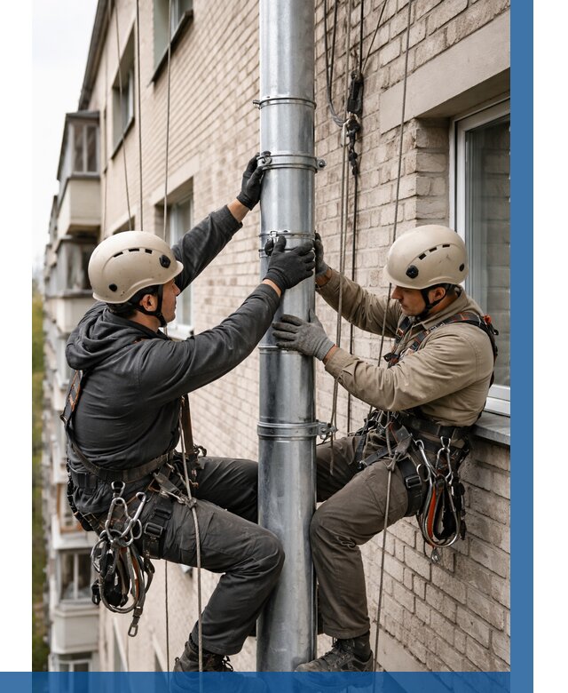 Замена водосточных труб в Балашове от 6610 р. | ВЫСОТНИК-Бла