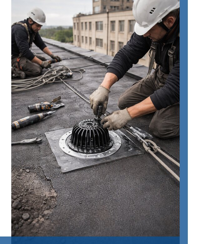 Установка водосточных воронок в Балашове цена от 3559 р. | ВЫСОТНИК-Бла