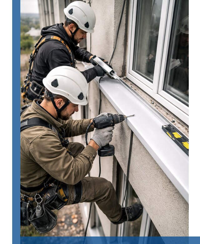 Профессиональный монтаж оконных отливов и отведения воды в Балашове