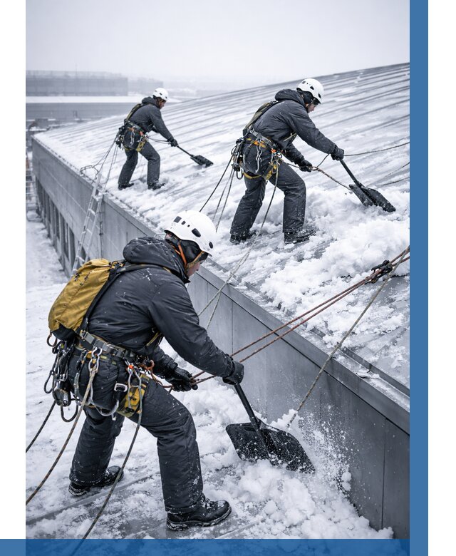 Очистка навесов от снега в Балашове от 4576 р. | ВЫСОТНИК-Бла