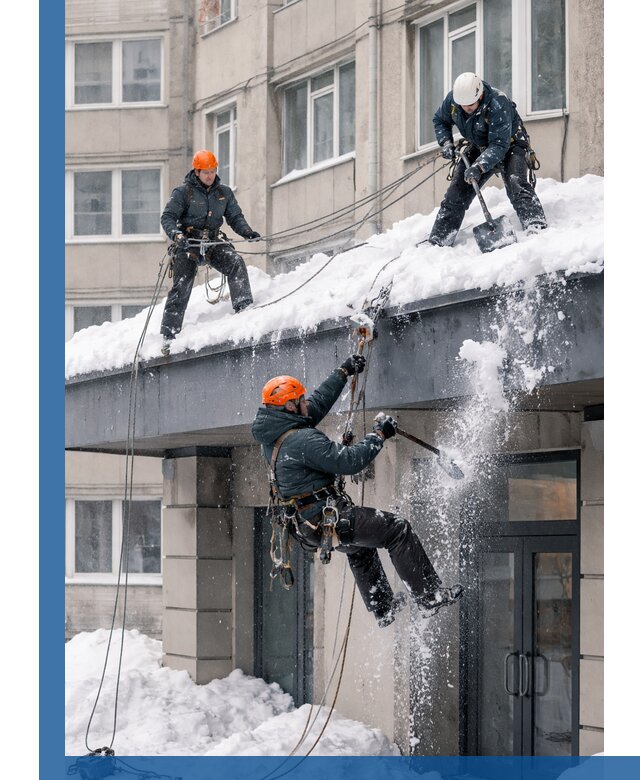 Безопасная очистка навесов от снега в Балашове круглогодично