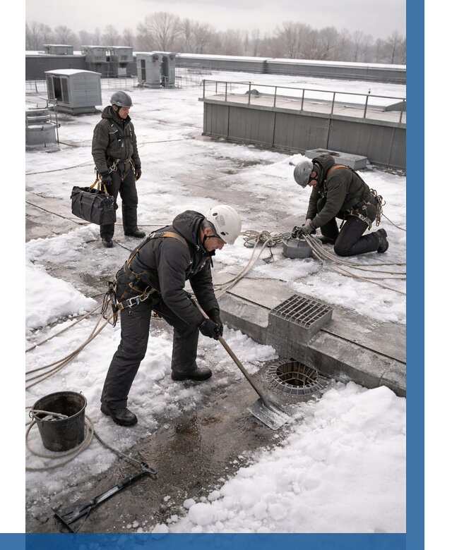 Абонентское обслуживание кровли зимой в Балашове от 8135 р. | ВЫСОТНИК-Бла